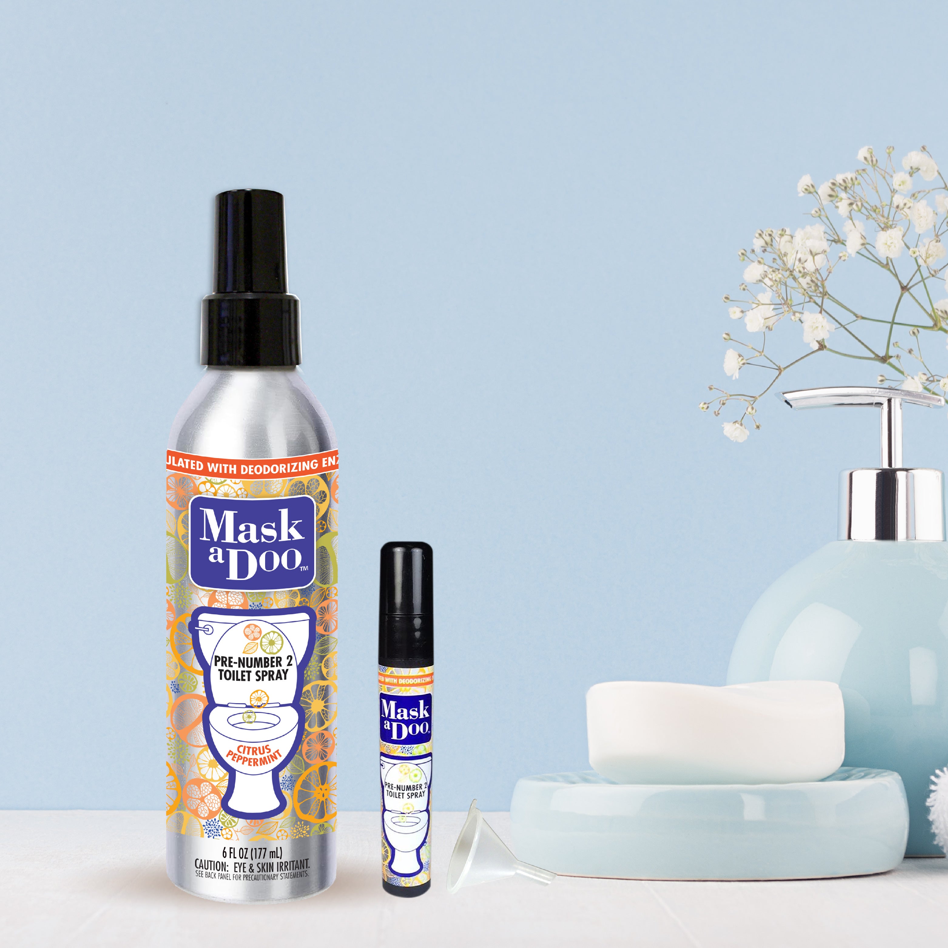 mask toilet spray teakwood and tobacco P.F. Candle Co. & Room & Linen P. F. Candle Co crafted Cruelty Mask a Doo Toilet Spray